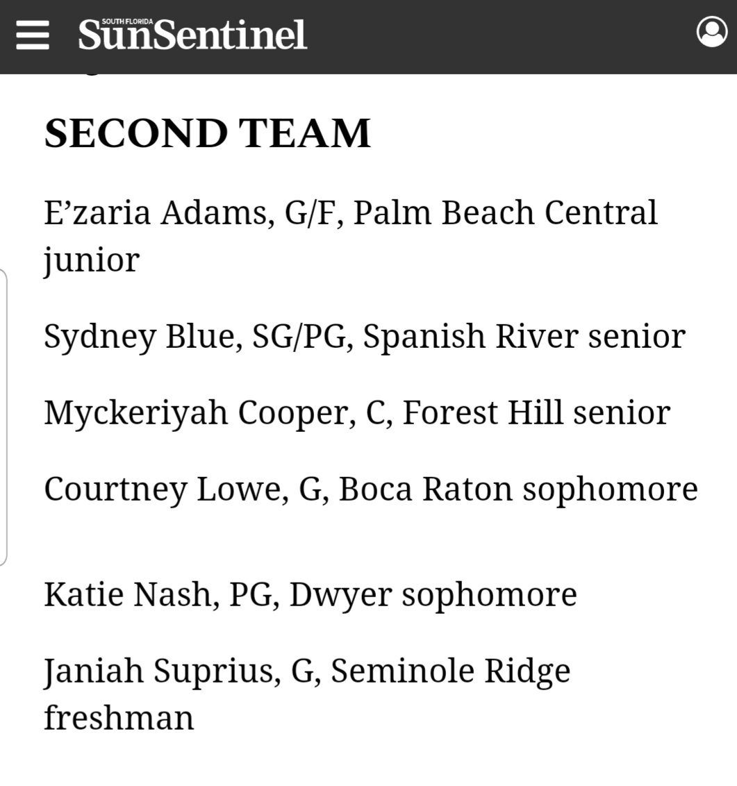 Ladyhawkbball15's tweet photo. Congrats @ywb_janiah for Making All County 2nd Team Big School 7A-6A. @ywb_janiah stepped up big this year as a freshman playing against really good competition. This kid is truly special &amp; has a bright future ahead of her. @balancejm @PBCBBallForum @pbchoopsgirls @SRRidgeSports https://t.co/9dNPqLnymu