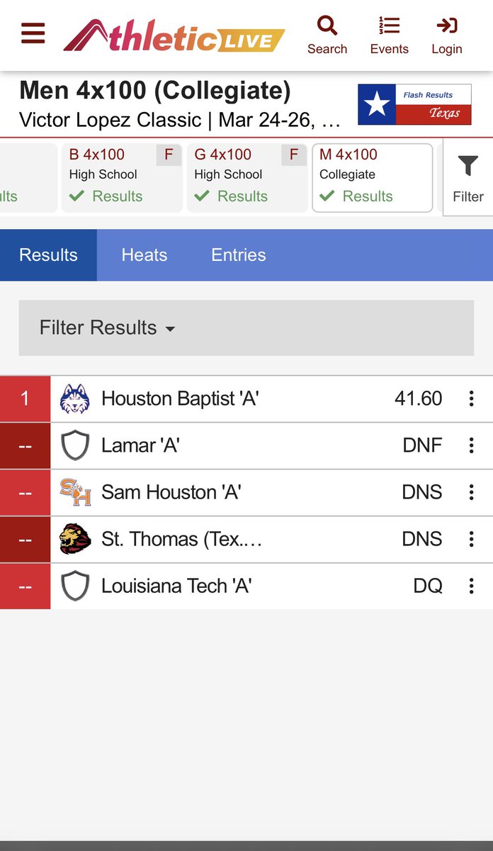 That’s one way to win your first ever collegiate 4 by 1