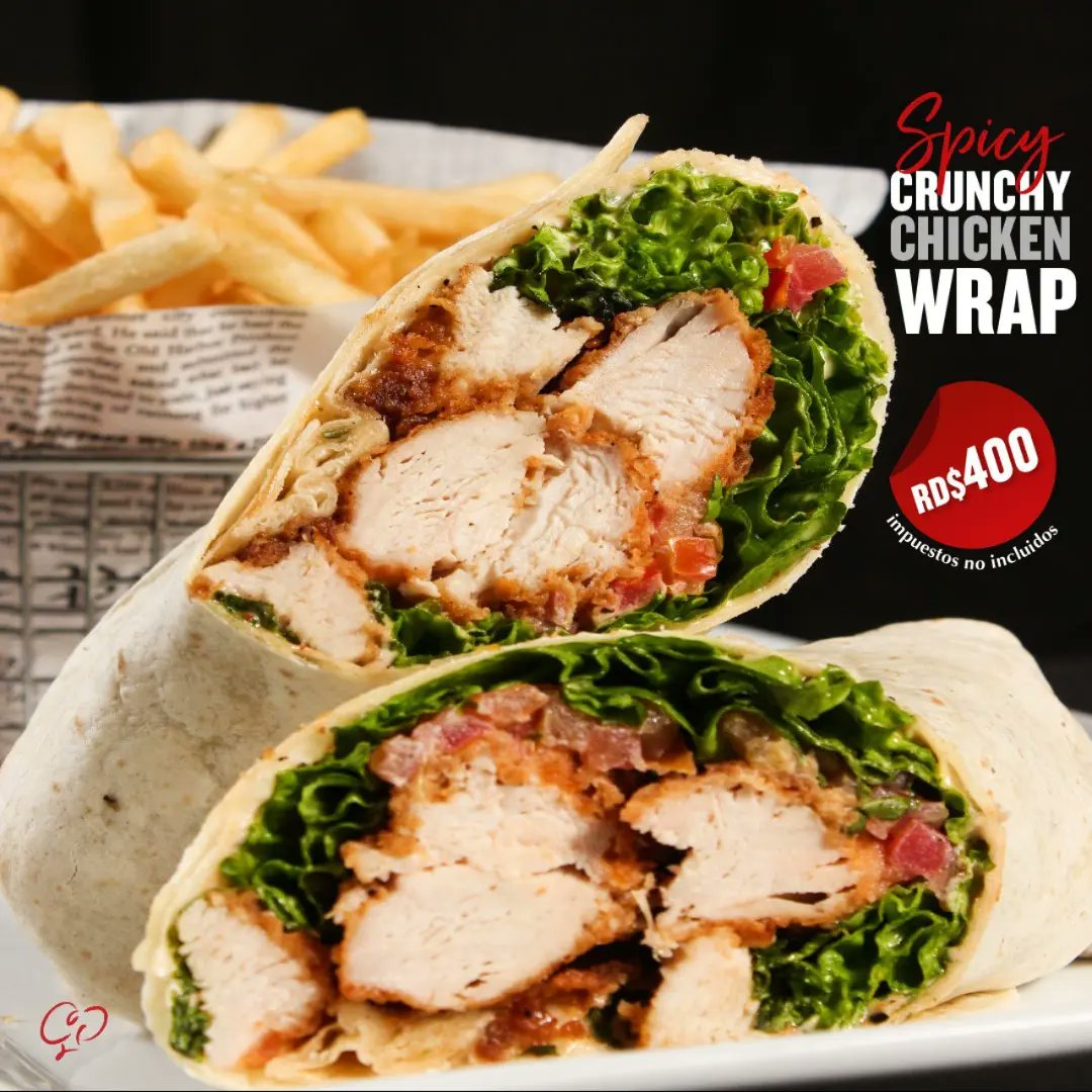 ChefPepperRD's tweet photo. Domingo Spicy! 🌶 🔥 🥵 Pide un Spicy Crunchy Chicken Wrap con unas Shoe String Fries 🔥
Ordena por Chef Pepper App, en línea en https://t.co/sVzk7vJKfu o vía al 809-565-4068
Salón, delivery y takeout hasta las 11:00pm
#TheChangeIsHappening #ChefRecommend
#ChefPepper https://t.co/YKNvOkt2yp