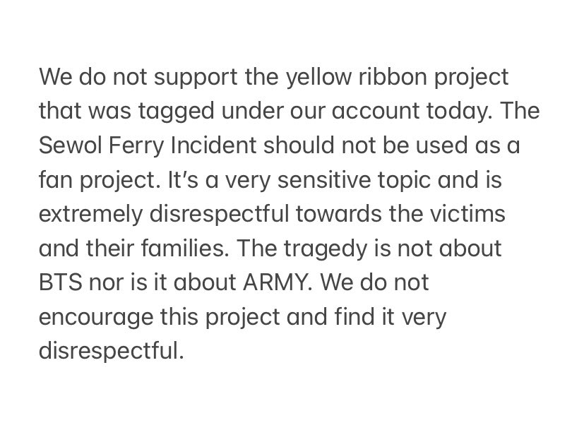 Statement regarding a recent reply