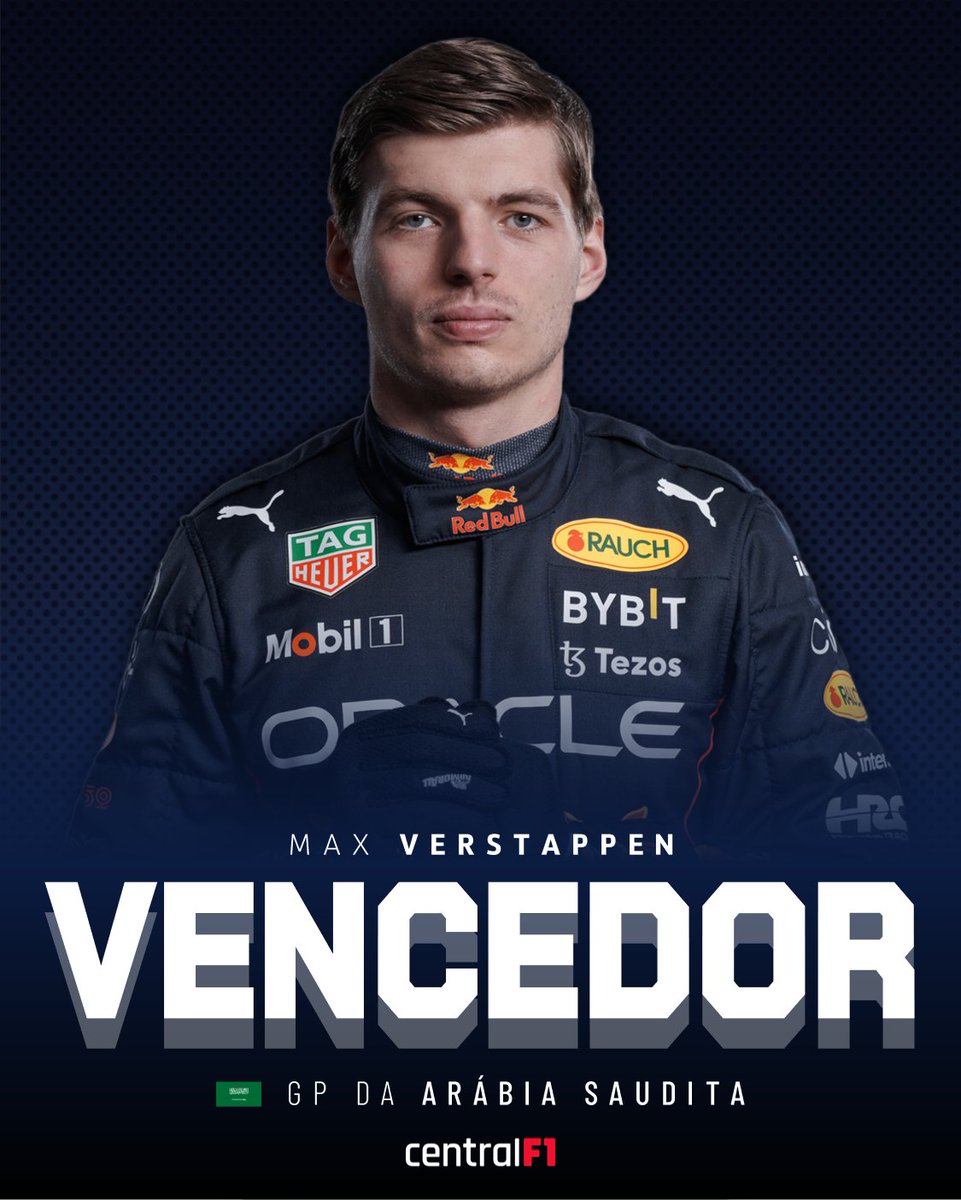 CentralF1BR's tweet photo. 🇸🇦 Verstappen fatura o GP da Arábia Saudita!

#F1 #SaudiArabianGP #MaxVerstappen https://t.co/aNnzflQHDq