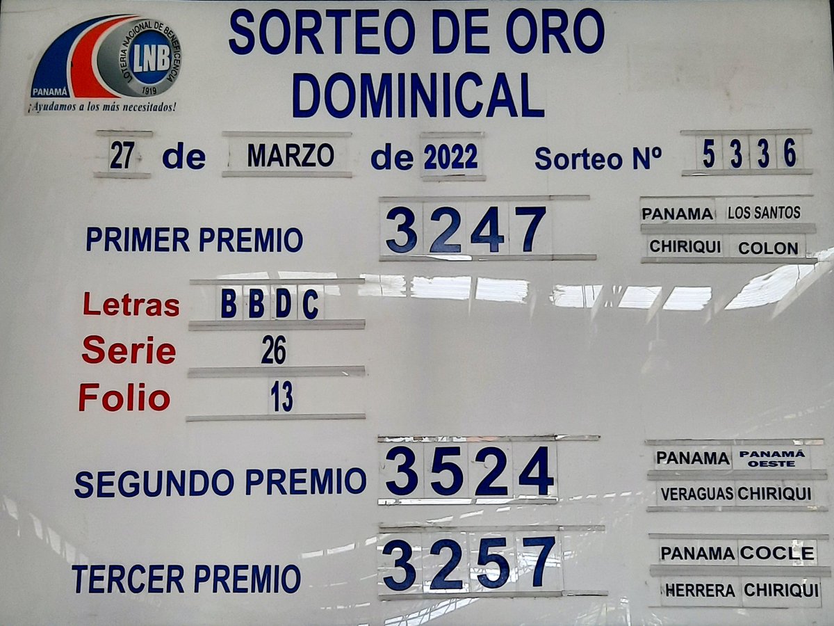 lnbpma's tweet photo. Sorteo dominical de hoy 27 de marzo 2022 https://t.co/5x49RG41Sm