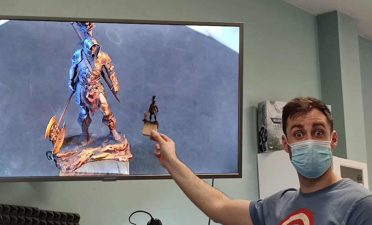 Sergiocstudio's tweet image. So crazy! Miniatures on 55", so crazy! 
Mini from a student!
Are you looking painting tutorials? Your opportunity is now! Sing up to my patreon channel and enjoy learning! 
Only capibases
#paintingworkshop
#paintingtutorials #miniaturepainting #osl #nmm #capibases #kimerakolors