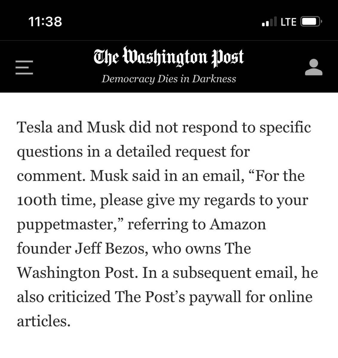 RyanIKashfian's tweet photo. I have not laughed this hard reading an article in years ⁦@elonmusk⁩ ⁦@washingtonpost⁩ https://t.co/Nv2GIy81X4