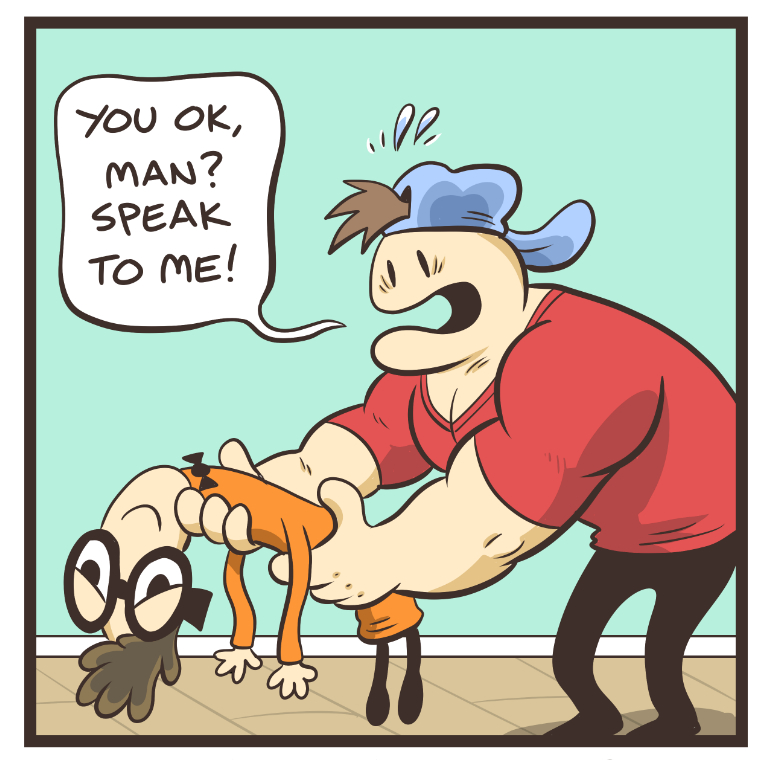 Nerd and Jock panels out of context 