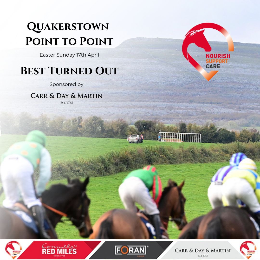 So excited to have <a href="/CarrDayMartin1/">Carr & Day & Martin</a> sponsoring our Best Turned Out Prize <a href="/QuakerstownPtoP/">QuakerstownBellharbourP2P</a> on Easter Sunday 17th April - Don’t miss a great day packed full of <a href="/irishp2p/">p2p.ie</a> action &amp; family fun #GoPointing