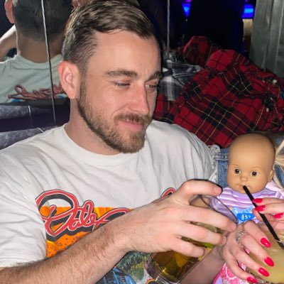 Realmikejones's tweet photo. #NewProfilePic that time I took gf and a fake baby to a strip club for @jsheppppp’s bday https://t.co/96lgaV34gn