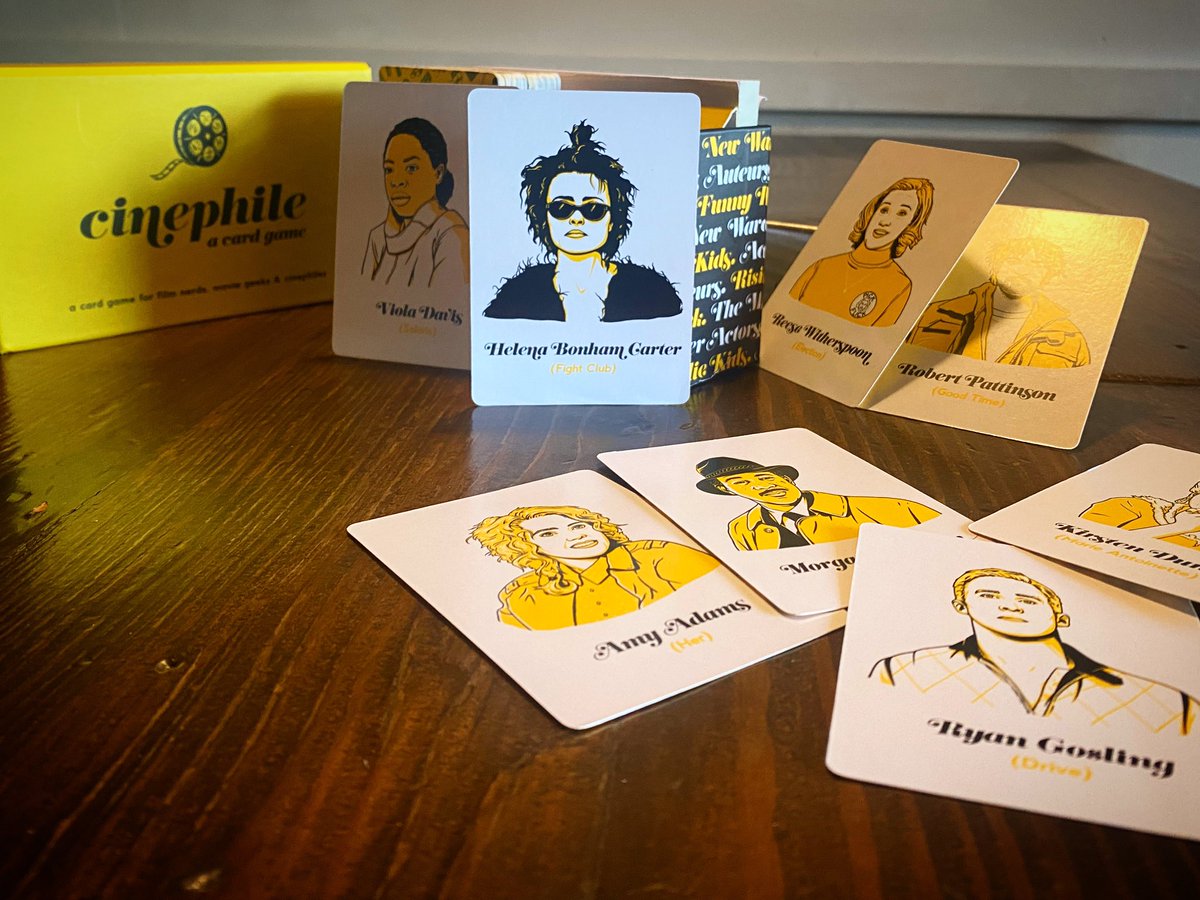 It’s Oscar day, and have you played “Cinephile”? You get a deck of 150 cards, each with an actor in one of their films. One deck, five different ways to play. Let’s see who’s the biggest movie nerd in your group! #Oscars