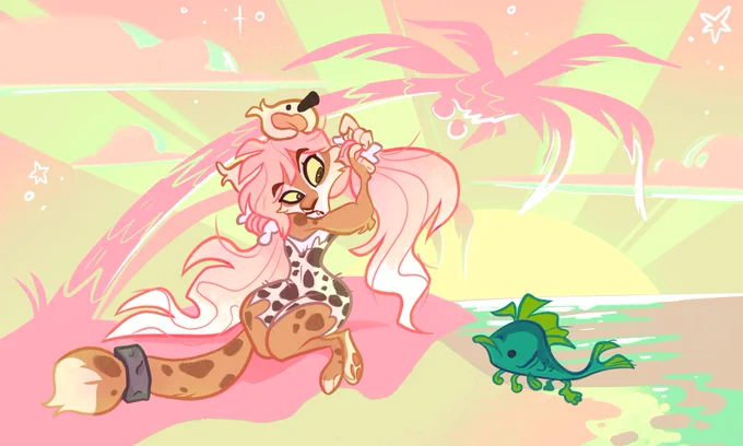 Got a super cute design from @Charmseyart the other day, so I had to draw her 🦴 