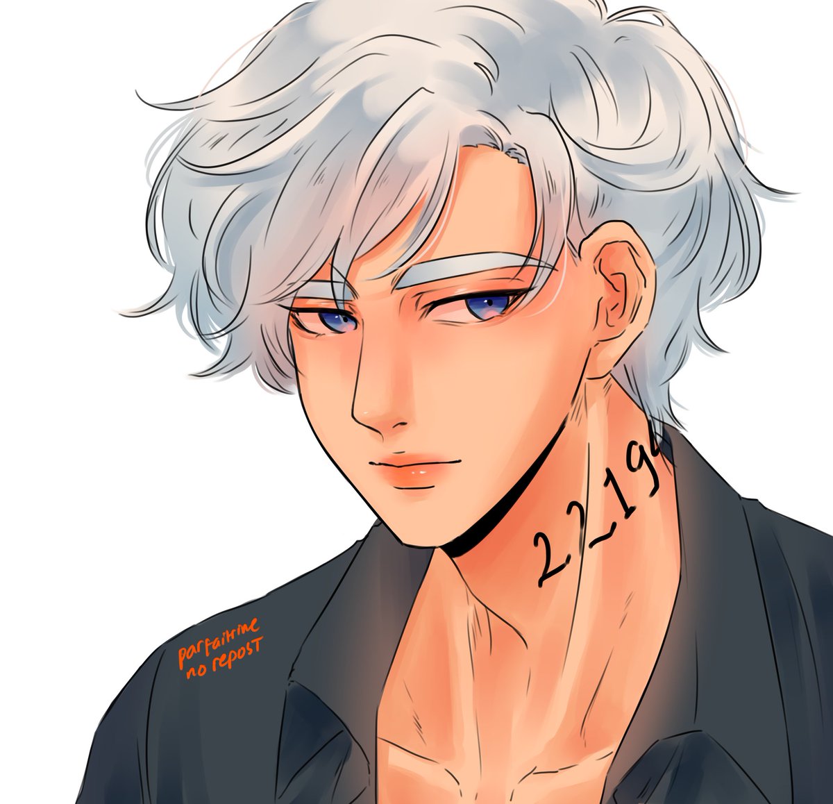 parfaitrine's tweet photo. this was supposed to be a simple colored sketch as an experiment but again, I got carried away 😩

anyway- Norman but in,, painter of the night art style 👁 https://t.co/GT7wtxvXrV