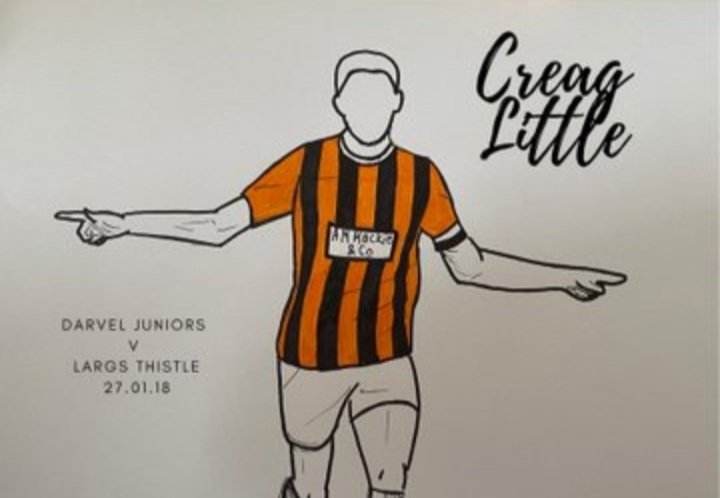 largsthistle's tweet image. Hard going for @LargsThistleFC just now (1st pic) but 100% confident we'll turn it round on Wednesday, see you there. Heard it on good authority The Big Little might just do this celebration if he accidentally scores an o.g. 💛🖤