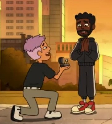 queer_coupleOTD's tweet photo. The queer couple of today are these guys from Amphibia! They are mlm and engaged!!! https://t.co/bMHcNFWTDu
