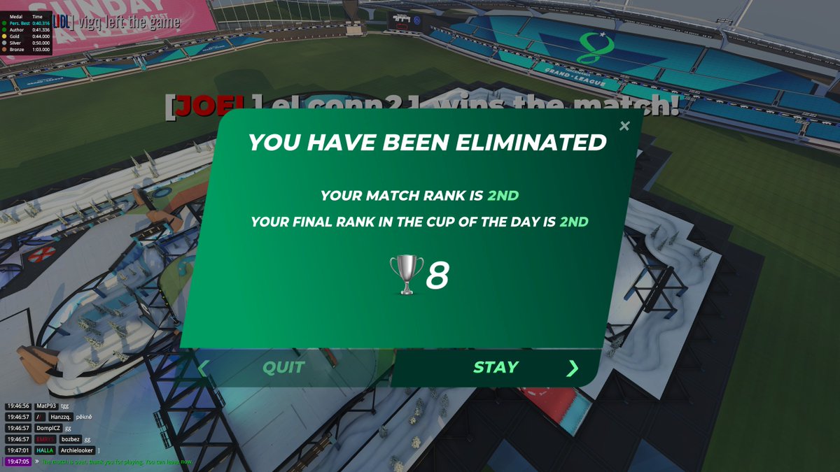 2nd in Division 1, I'm still a bit shaky but todays COTD was a blast!