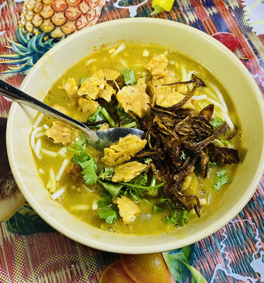 Riyaz_Ctc's tweet photo. #Burma food #Mohinga 😋  Veetla Senjathu. Today dinner. 

#sothists @rajakumaari @DhivCM @Nandhaoffl https://t.co/33CirGOS9f