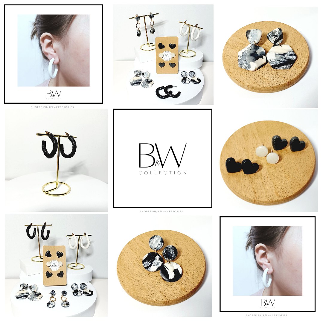 Hey Queens! Our B&amp;W Collection is out now on our shop on Shopee. These designs can totally go with any outfit and occasion.
Visit our shop and like our pages:
Shopee: shopee.ph/rei.accessories
Instagram: <a href="/rei/">REI</a>.accessories
Facebook: fb.com/rei.accessories

Love,
Marcelo Sisters 💙💜