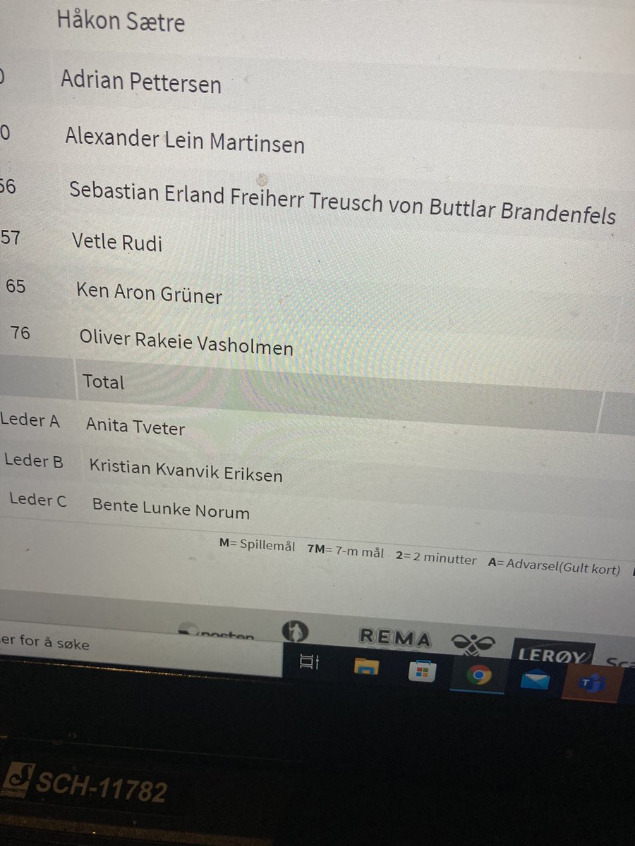 Tjaernas's tweet photo. Utnevner med dette Lillestrøm Håndballs nr 56 til min nye favorittspiller- uansett hvor god eller dårlig han måtte være. Fantastisk navn https://t.co/u7SOoPEmX1