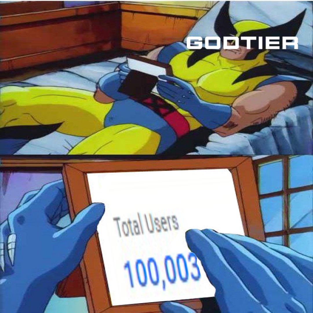 Nos da felicidad compartir con ustedes esta noticia 😍, ¡llegamos a más de 100.000 gamers en latam y vamos por más❤️ ! 

#GODTIER #GODTIERMEMES #memes #progamer #goodgame #lolmeme #esportsteam #gametvlatam