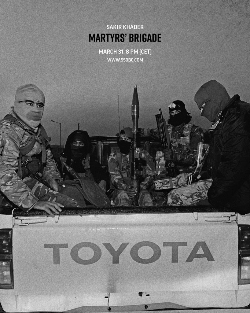 Coming this Thursday. My debut photobook about Abdul Basset al-Sarout’s brigade. Published by 550BC.