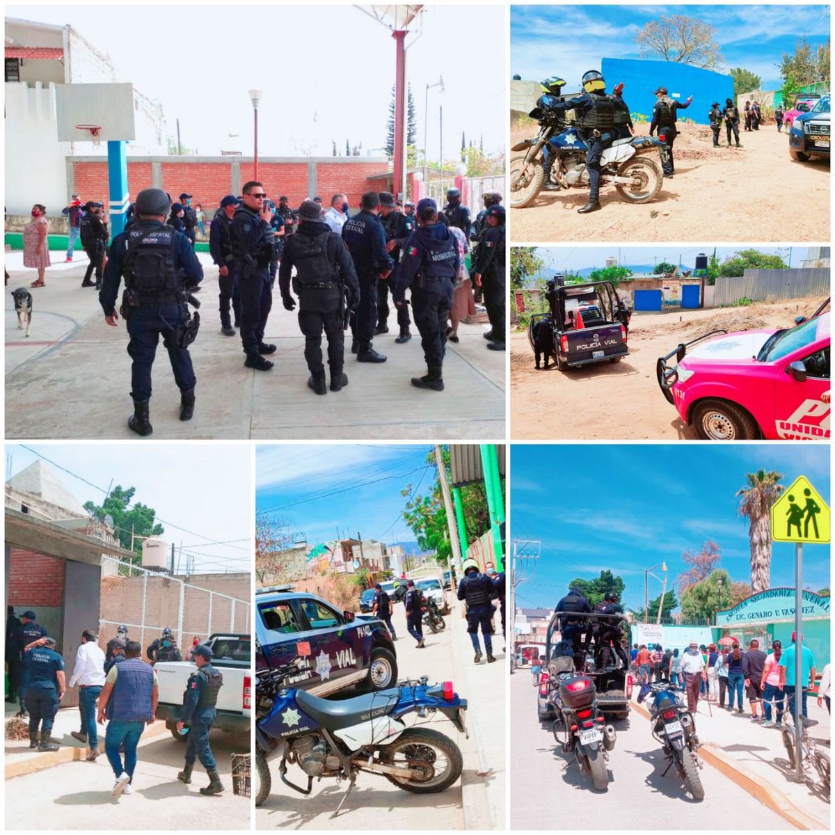 🚔👮‍♀️👮En el marco de las elecciones extraordinarias 2022, implementamos un Operativo de #Seguridad coordinados con la @SSP_GobOax, <a href="/Policia_GobOax/">Policía Estatal</a>, <a href="/PolVial_GobOax/">Policía Vial Estatal</a> y <a href="/AEI_Oaxaca/">AEI_Oaxaca</a>.

☑️Trabajamos en equipo con el fin común de garantizar el orden y brindar protección en este proceso.