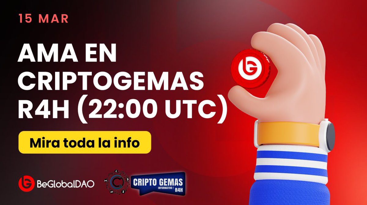 CriptoGemas_R4H's tweet photo. AMA de @Beglobaldefi en CriptoGemas ✅ | AMA con un proyecto DeFi

Tenéis en YouTube la AMA resubida para los que no pudisteis asistir en directo 😁💪🏻

Enlace: https://t.co/Hwqqk8yLZt https://t.co/agXeMs54Ml