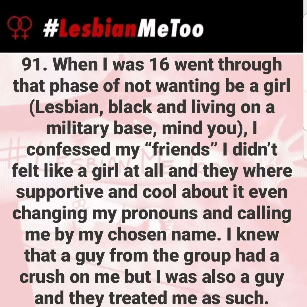 lesbianmetoo's tweet photo. #lesbian #blacklesbian #ftm #lesbianmetoo #metoo #detrans #rapeattempt #compulsoryheterosexuality
---> https://t.co/jTWj1RTimL https://t.co/Bc75ozk52Q