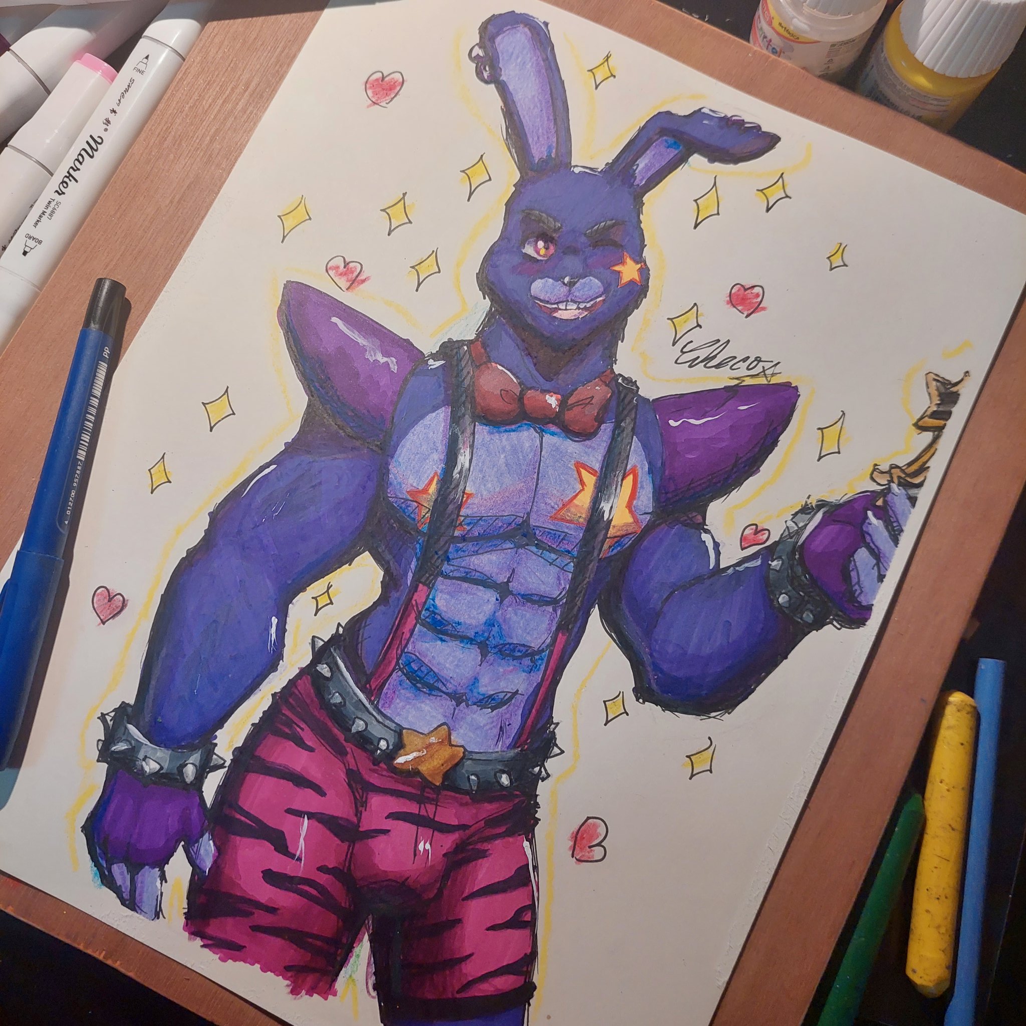 Glamrock Bonnie [Art] by Kiyar -- Fur Affinity [dot] net