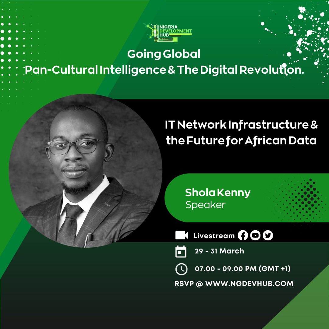 Join me and other amazing speakers <a href="/segalink/">SEGA L'éveilleur®</a> <a href="/okeyinfuajayi/">Kaykay| Okeyinfu Ajayi</a> <a href="/ofispeaks/">Ofi Ejembi</a> as we will be sharing from our wealth of resources on thought provoking conversations toward building the true Africa that we desire. 👌🏽
<a href="/ngdevhub/">Nigeria Development Hub</a>