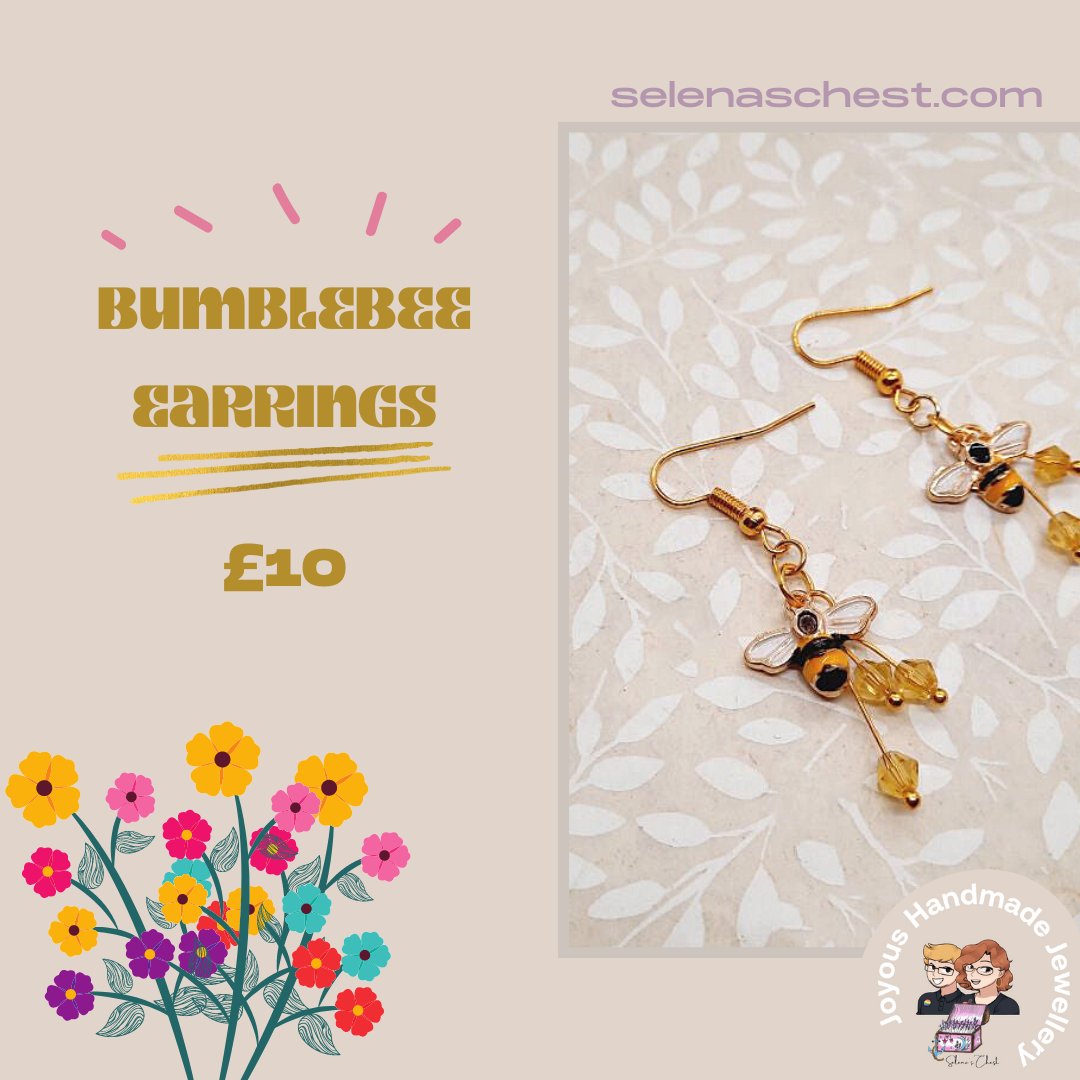 Selenas_Chest's tweet photo. From #Butterflies to #Bumblebees 🐝🍯
These gorgeous enamel earrings are poised to sell out - who'll grab the last pair? 😍
https://t.co/nDbDFxTg80
#YourBizHour #MHHSBD #HandmadeInEdinburgh #LoveJewellery https://t.co/raXqWb0L78