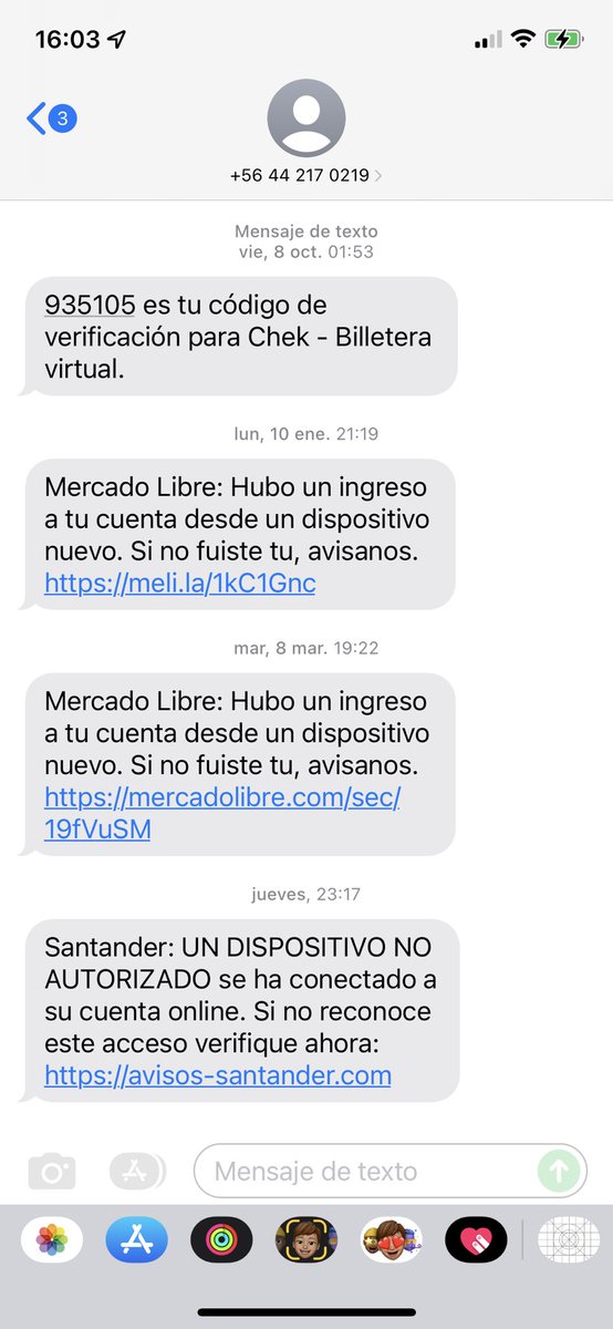 tysontecles's tweet photo. #Alerta este número de teléfono +56442170219 envía mensajes SMS para #estafar diciendo ser de ⁦@Mercadolibre⁩ de la app Check del ⁦@_bancoripley⁩ y del ⁦@santanderchile⁩ estas instituciones deberían denunciarlo ⁦@meganoticiascl⁩ ⁦⁦@PDI_CHILE⁩ https://t.co/hWrGwtM40F