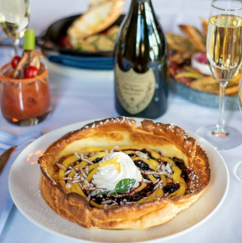 Have you tried our Dutch Baby? It's receiving rave reviews and Insta-fame. Enjoy it, as well as other delectable dishes and bubbles, during our Sunday Champagne #Brunch. 

Make reservations: bit.ly/3jVU4H0