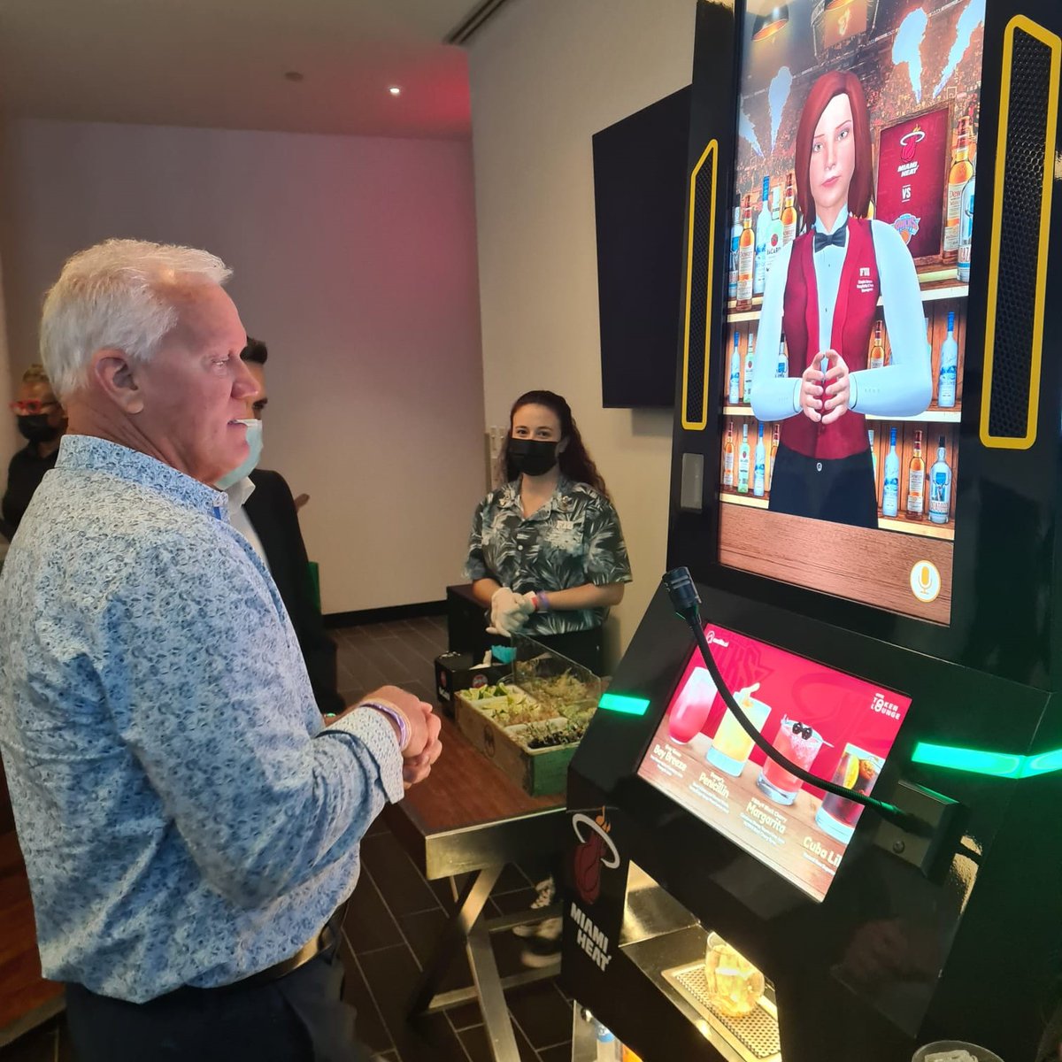 TheCecilia_ai's tweet photo. Words can't describe our excitement bringing Cecilia to Miami Heat's #FTXArena, where the home team hosted Knicks on Friday and Nets on Saturday. Together with @fiuhospitality, we served the members of the brand new FTX #TokenLounge an unforgettable experience - and cocktails. https://t.co/HQaWELLe4A