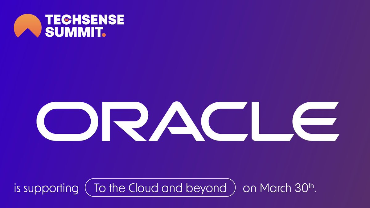 TechSense_Media's tweet photo. D-3 ⏳
If you haven’t yet, you really should register NOW to the #TechSense #Summit, our #event about the top #cloud trends 🤩
For this reminder, let us introduce you another sponsor: @OracleBelux! Thank you for being part of it 🥳
#tech #luxembourg https://t.co/JyLSQC6ksB