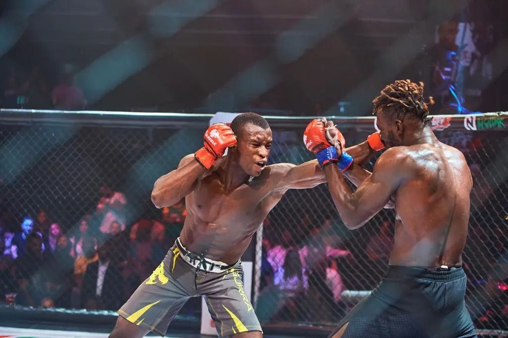 PulseSportsNG's tweet photo. Fighters – Damilare Abdulrahim, Ikenna Michael, Chi Attoh, Ugochukwu Melvin, Emmanuel Eweh, Richard Onem, Cornell Thompson, Segun Ogunoike, and Daniel Emeka – emerged winners in their respective fights of the night.
#FOFN2 https://t.co/wF6EB2iaLl