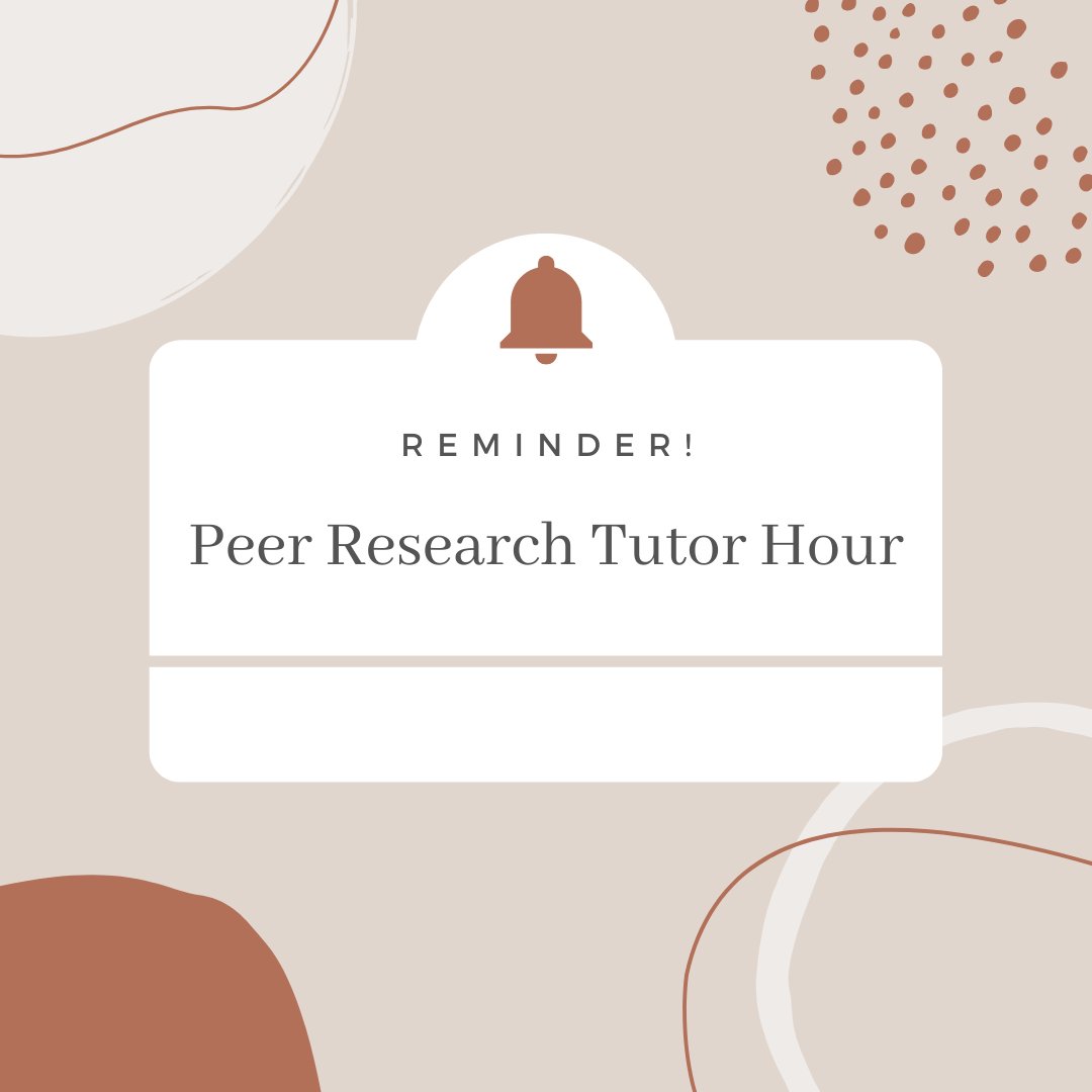 GoucherLibrary's tweet image. Hi Everyone! Just want to let you know that this week (March 28th - April 2nd), our weekly Wednesday (March 30th) Peer Research Tutor will be moved to Monday (March 28th). Hope you have a wonderful rest of your Sunday!