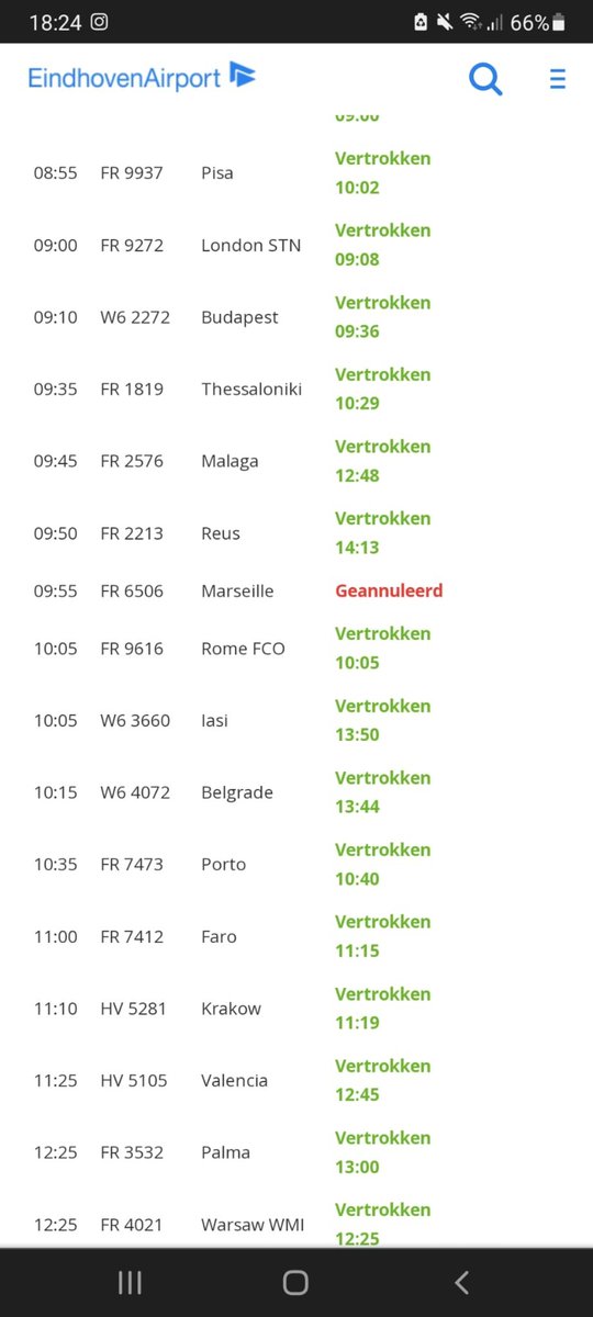 samvreeswijk's tweet photo. @Ryanair This morning I would fly from Eindhoven to Marseille with #fr6506. But on the last moment the flight got cancelled due to 'the weather conditions in Eindhoven', whereas all the other flights from Eindhoven just departed. Can you explain why our flight got cancelled? https://t.co/jg2psAL35x