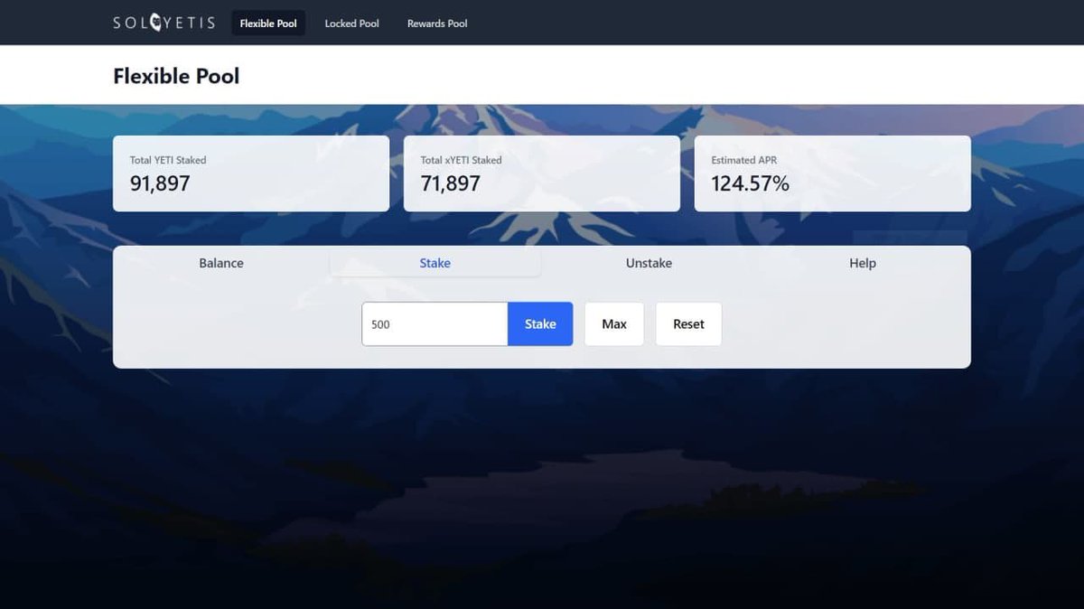 SolYetis's tweet image. GM 👀
$YETI staking READY and RUNNING ✅
staking.solyetis.io 

#SolanaNFTs #Solana #NFT #StakingRewards