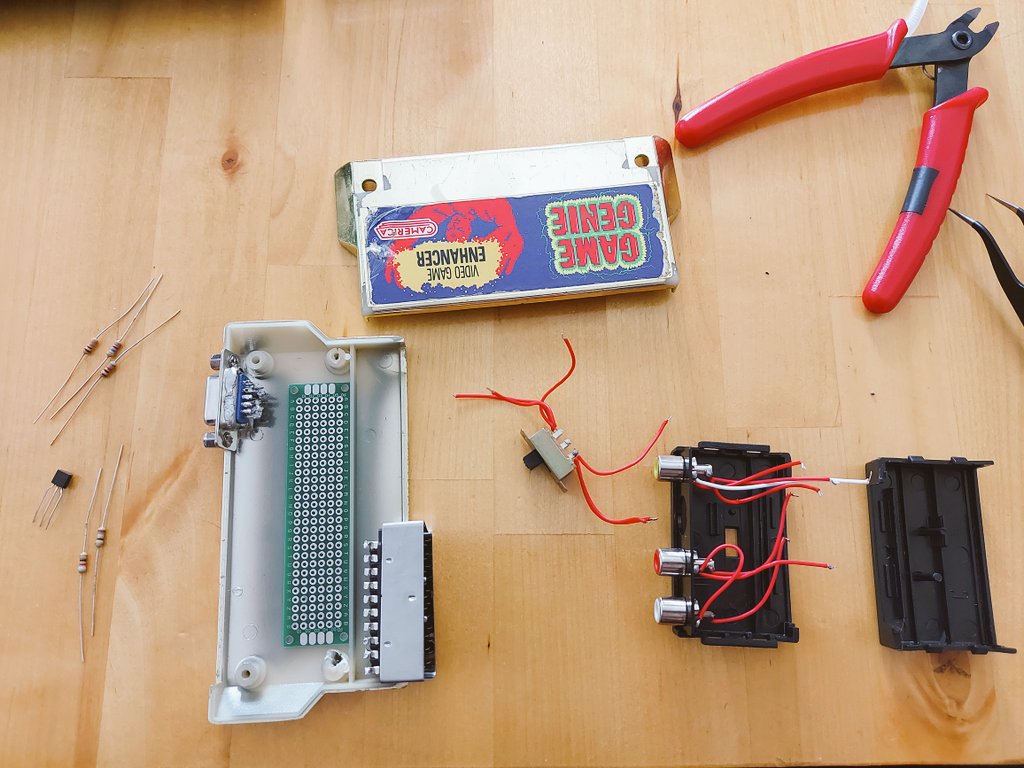 Battleshark64's tweet photo. Assembling something absolutely heinously ugly, and way too large, for no reason. 

I've already got a perfectly good one made by professionals.

#DIWhy #RetroGaming #recycle https://t.co/21B9RtXtP1