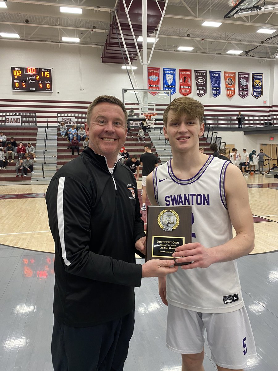 NOD7BCA's tweet photo. Congratulations to Swanton’s Nic Borojevich for winning the Boys District 7 All Star Game 3-point Contest! https://t.co/VvTMjQYhHa