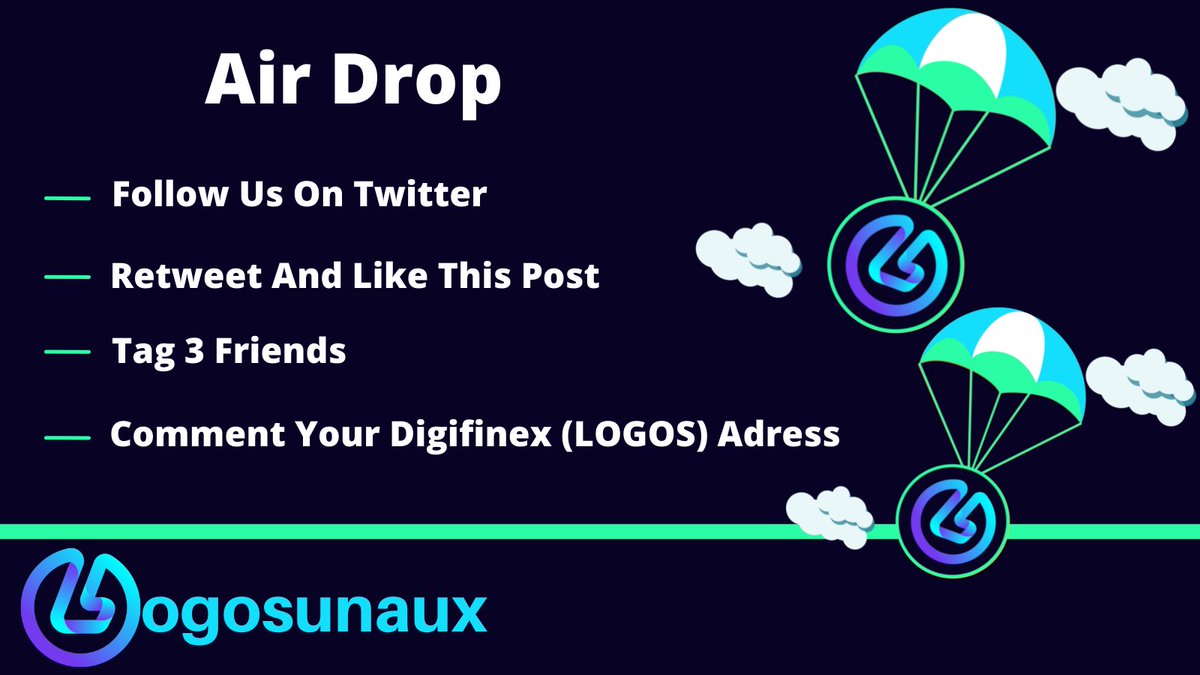 Logos 200K  Token Airdrop 

(First Come, Firs Serve)
#logos #BSCGems #Bitcoin #digifinex  

If you dont have a digifinex account already. Create from link below 👇 

shorturl.at/yDIS1