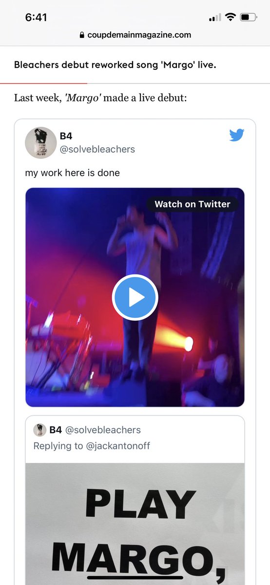 my tweets in a <a href="/coupdemain/">Coup De Main</a> article, it’s such an honor