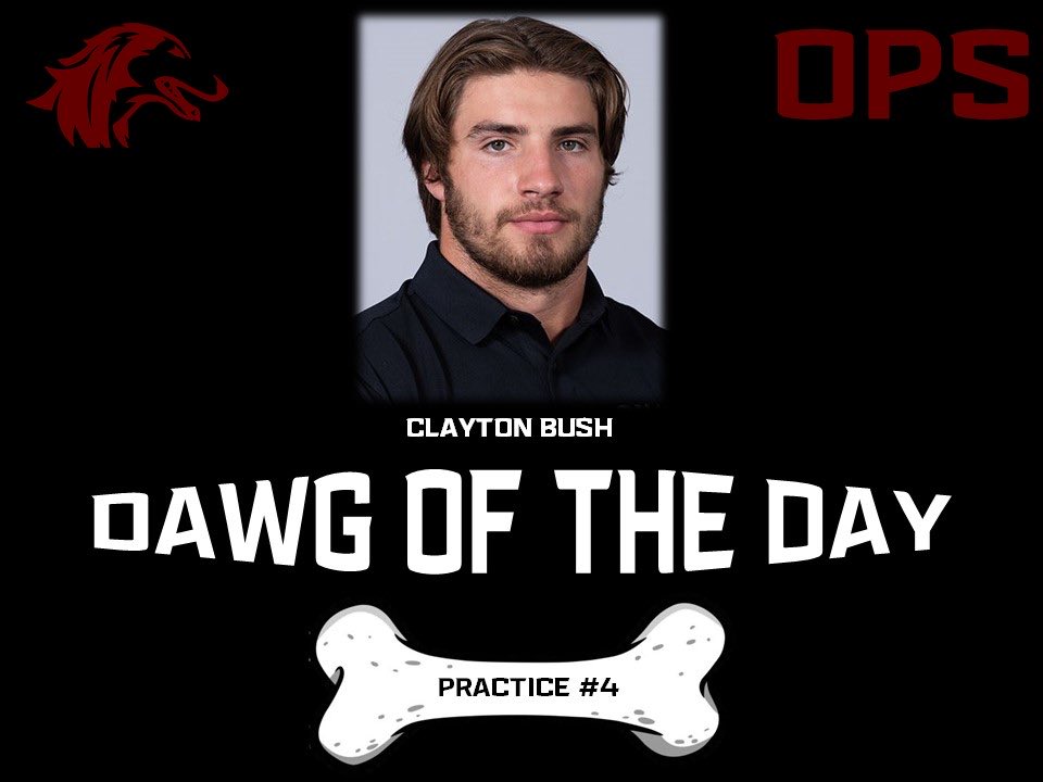 Practice 4 Dawg of the Day is ⁦<a href="/claytonbush2000/">CrazyCowboy ⭕️</a>⁩‼️ Clayton is taking advantage of his opportunities on both P &amp; PR units💥