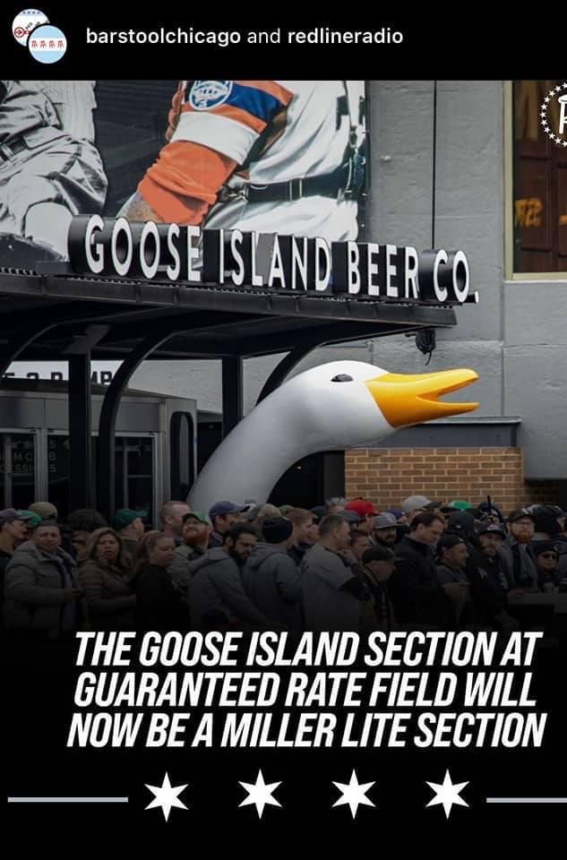 ChrisCrohan1's tweet photo. @GooseIsland you owe me a refund for the home opener! There’s nothing enjoyable about a Miller lite… https://t.co/jVQyUp37xv