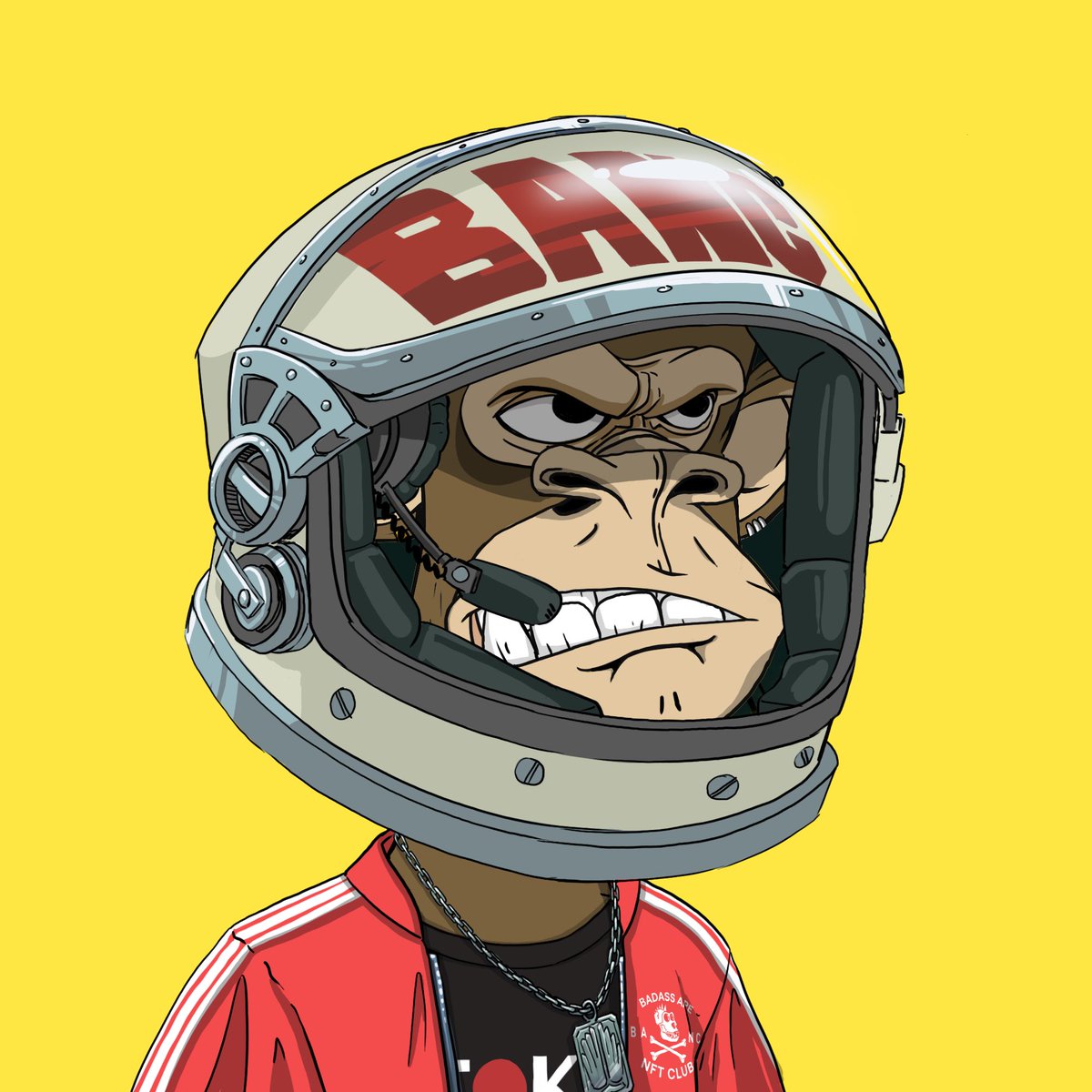 BadassApeNC's tweet photo. Helmets on, we’re gonna take off!!! 🚀🍌

#BANC Reveal > Monday 03/28 - 5 PM EST
#NFTCollection #NFTs #NFT https://t.co/oikI4ndRVA