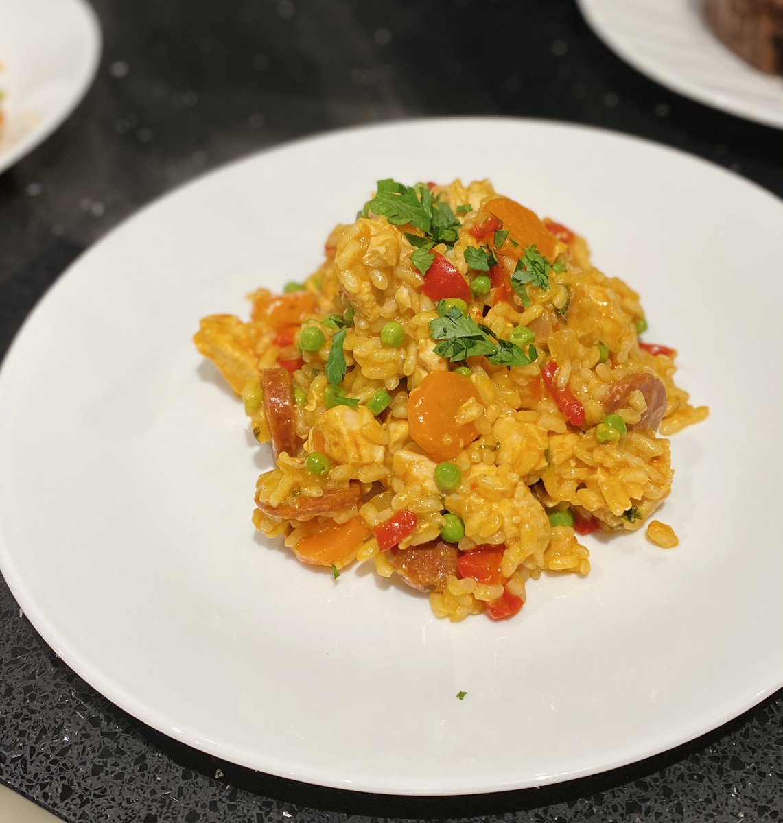 EssentialConner's tweet image. Mother’s Day Chicken and Chorizo Paella. It was mother approved at least.