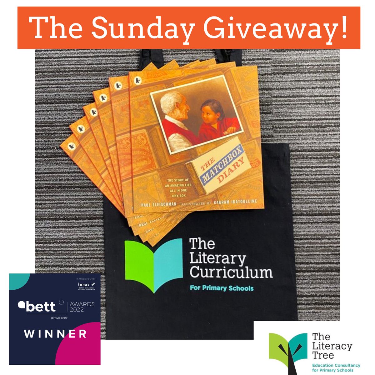 🎉To celebrate our win at Bett , we are giving away a set of books every day!

📚Today win 6 copies of the Matchbox Diary!

To enter:

⭐️Follow <a href="/theliteracytree/">Literacy Tree</a> 
⭐️Like post and retweet 

📚Winner will be chosen at random this evening at 8pm 
#bookgiveaway #TeachThroughaText