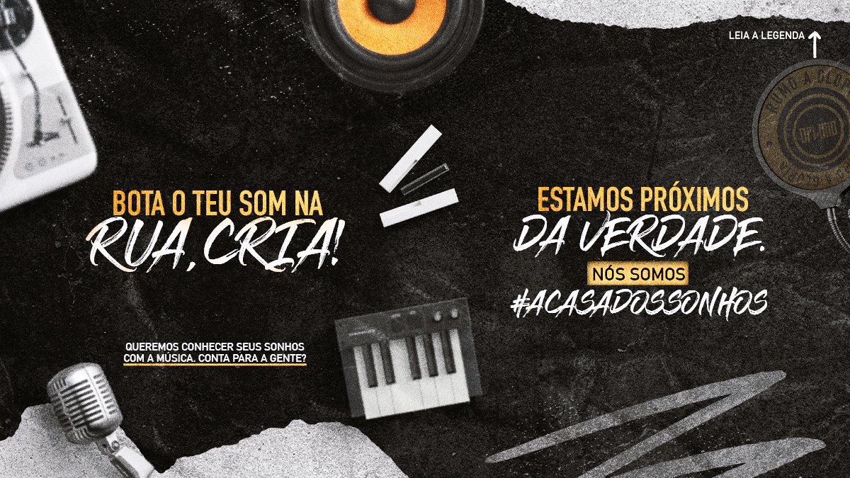 oficialoplano's tweet photo. Conhece alguém que quer movimentar o bailão? 🔊 Conta essa história para a gente!
Vale MC, DJ, produtor musical e quem mais você conseguir pensar.
Envia um texto, um vídeo ou um áudio para o e-mail (((sonhonamusica@nostemosumplano.com)))
#RUMOAGLÓRIA #ACASADOSSONHOS https://t.co/ikMfTIX4kU