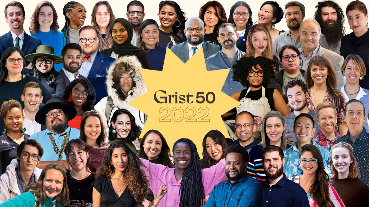 It has been a busy week. One highlight is being listed as one of @Grist’s 50 Fixers building a more just, equitable, and climate resilient future. #Grist50 grist.org/fix/grist-50/2…. I am honored, and among good company. We all have a role in shaping the future of our world.