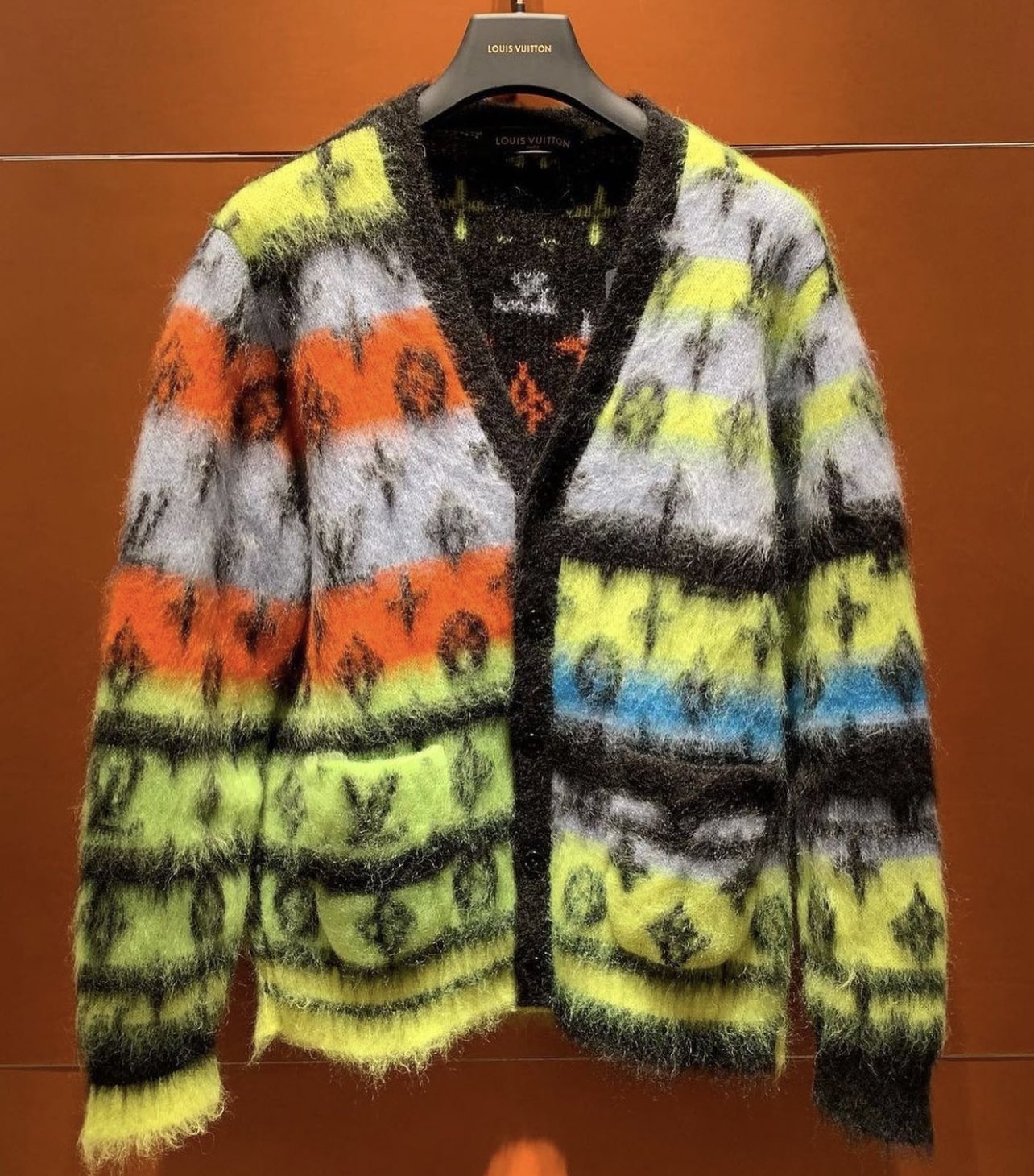 Louis Vuitton Cardigan con ruches Pre-owned Marrone