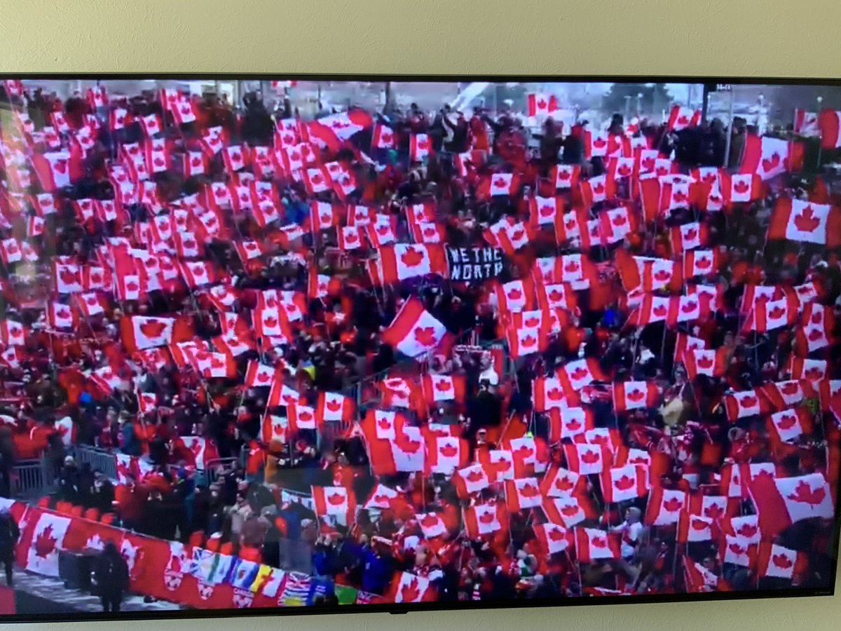 timglowa's tweet photo. Lets go #canada! Have never seen support for mens soccer in Canada like his before. #CANMNT #CANvsJAM. Feel badly forthe Jamacians… -4C, snowy and windy in Toronto https://t.co/piejF8sQas