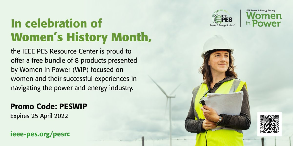 ieee_pes's tweet photo. 🙌🏻 As we continue our celebration of Women's History Month, we are proud to offer a free bundle of 8 products presented by WomenInPower (WiP) in our #IEEE PES Resource Center.
Access link▶️ https://t.co/0bvkjJ24up
...
#ieeepes #womeinpower #WHM #womenengineers https://t.co/O8086dYBy0